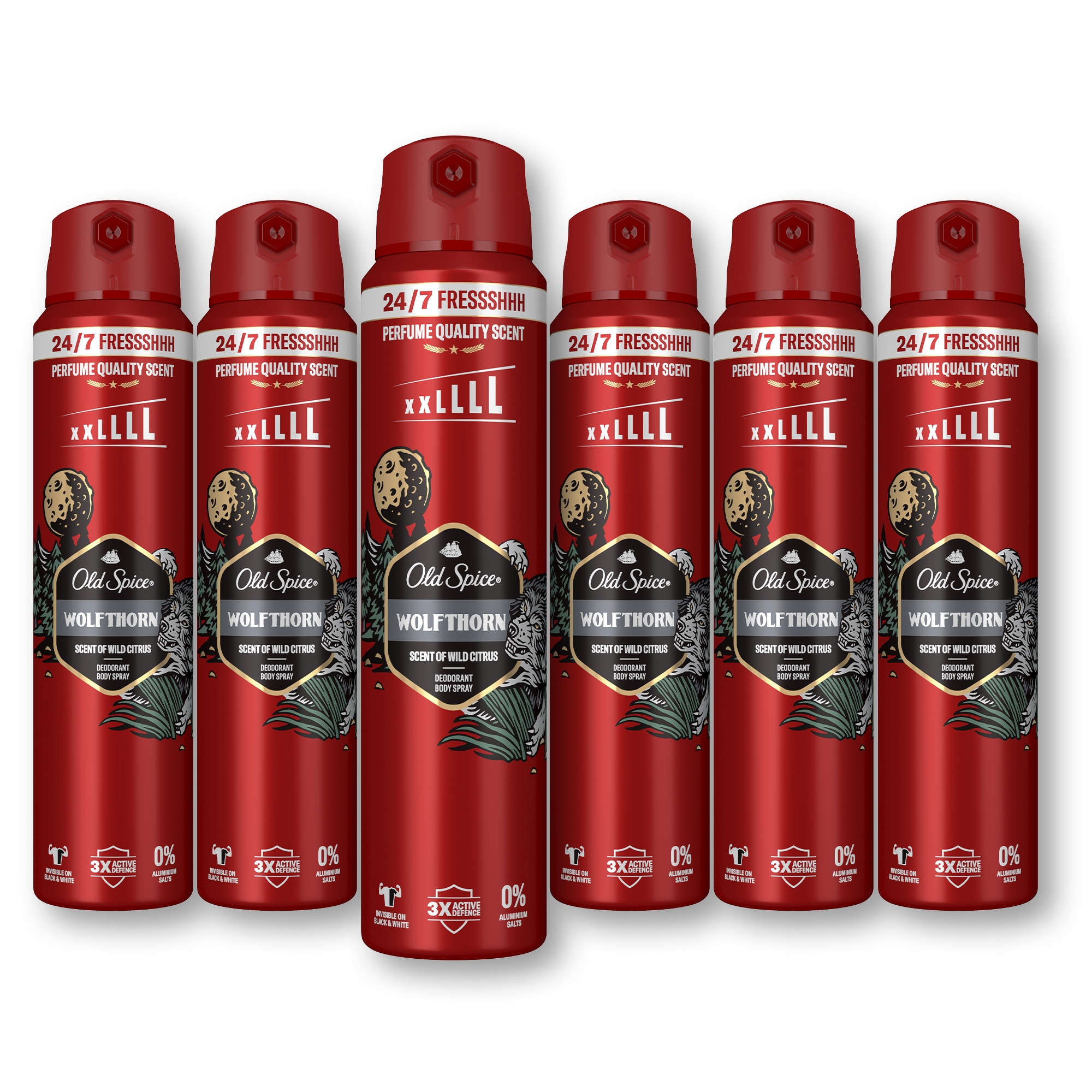 Old Spice Wolfthorn dezodorant v spreji pre mužov 6x250 ml